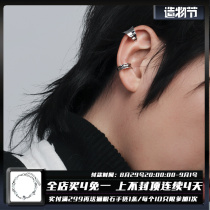 1STXULIE925 sterling silver ear clip niche design cold scenery origami mens and womens ear piercing earrings