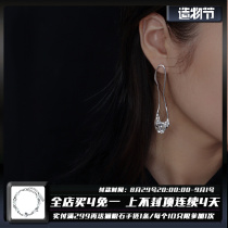 1ST XULIE925 sterling silver earrings niche design asymmetrical texture cold wind womens personality stud earrings