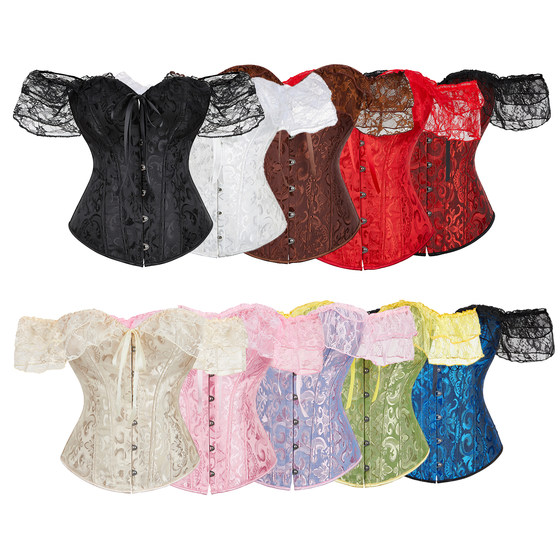Palace retro French fish bone bracelet Christmas Halloween dress lace strapless top sexy corset Palace retro French fish bone bracelet Christmas Halloween dress lace strapless top sexy corset