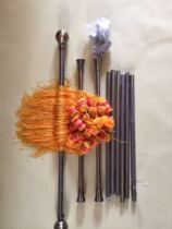 Metal banner accessories crossbar bronze round head gold-plated flag head high-grade gourd banner accessories small pennant production