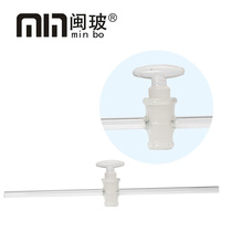 Straight two-way piston two-way piston glass valve experimental teaching instrument