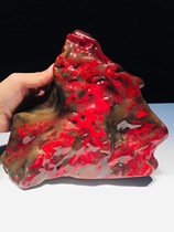 Changhua Horn Frozen Chicken Blood Raw Stone Ballin Grand Red Robe Chicken Blood Large Pendulum Pieces Seal Master Works Collection Seal Engraving