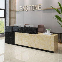 New front desk reception desk Simple cashier Welcome information desk Company bar Imitation marble paint front desk table