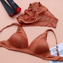 Legal lingerie woman retro sexy slim fit without steel ring bra lace merry-back comfortable to gather bra suit