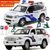 BMW hummer police car set sound and light return car Baby toy car Alloy car model Childrens toy car