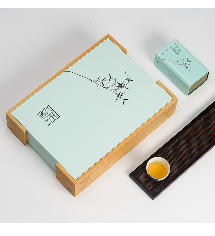 清风为伴茶叶包装盒龙井碧螺春白茶毛峰高山茶通用礼品盒
