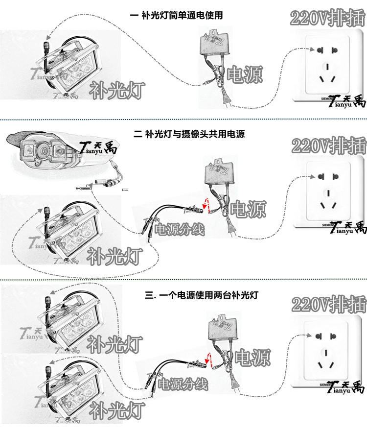 新品 监控网络红外摄像机头六led红外夜视补光灯光线补光辅助灯板