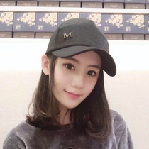 Hat female summer Korean version of tide Joker ins cap female face small fashion M standard silk satin baseball cap female hipster