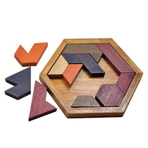 Kindergarten wooden polygon assembly jigsaw puzzle elementary school children parent-child interactive game