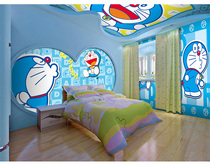 Doraemon Doraemon Doraemon Boy Nobita Bedroom Theme Hotel Decorative Painting Waterproof Wallpaper Wall Sticker Mural