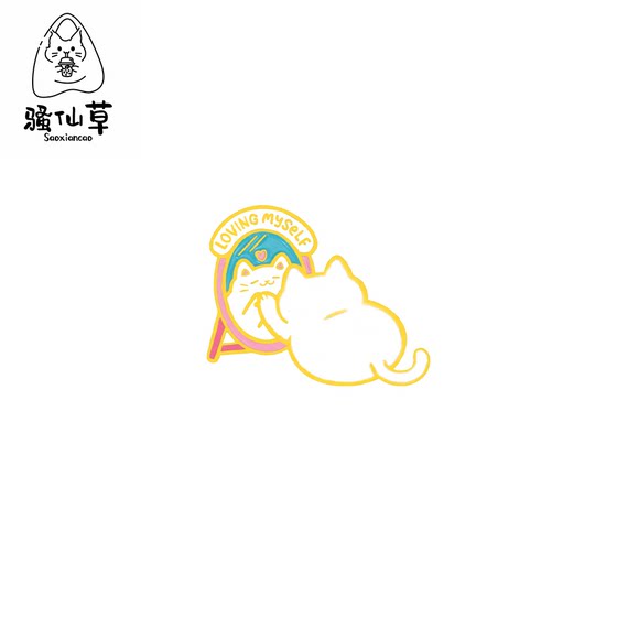 Small fresh cartoon kitten looking in the mirror metal paint badge brooch accessories cute cat alloy badge accessories
Small fresh cartoon kitten looking in the mirror metal paint badge brooch accessories cute cat alloy badge accessories