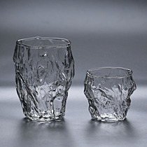 Personality living room household transparent hammer eye pattern glass office tea small Cup Cup men and women