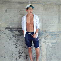 Swimming trunks mens Korean five-point pants quick-drying beach vacation seaside large size pants outdoor quick-drying sports shorts tide