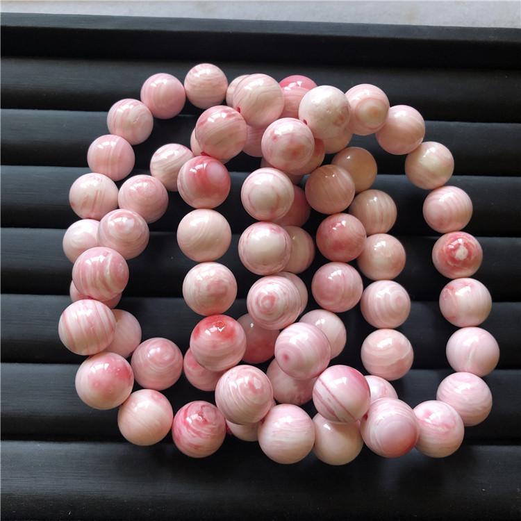 女王贝单圈手链 粉贝壳手串