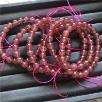 Natural chicken blood red strawberry crystal bracelet collection grade strawberry Crystal Ruddy strawberry spot many good goods