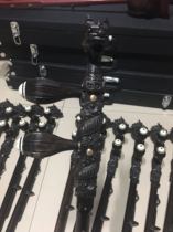 Ebony faucet board bearded rod Ebony faucet board bearded rod Panlong Yu Opera board bearded rod with shaft with slide