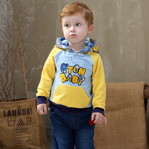 (Shopping mall same model) cotton fruit spring and autumn childrens clothing male baby hooded sweater