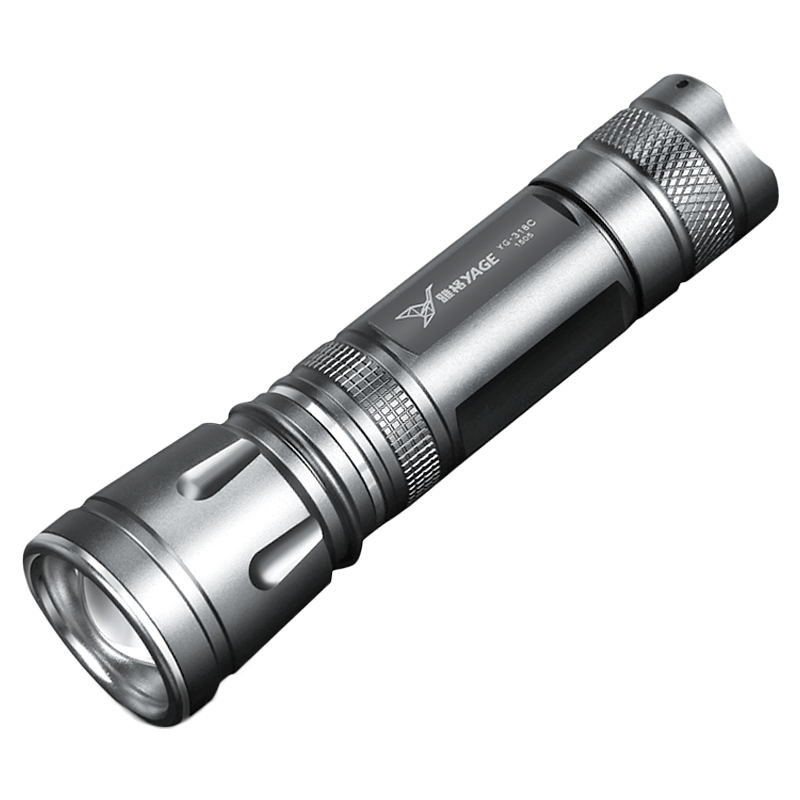 【雅格永生行专卖店】雅格led迷你强光手电筒 充电远射变焦夜骑行家用
