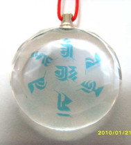 Vajra Vajra Heart Curse 35386 Crystal Curse Wheel Pendant Blue