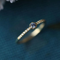 This Life End Date Ensemble Light Luxury And Delicate Wind Blue Purple Tansanite Color Zircons Plated S929 Silver Female Living temperament