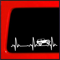 Car off-road vehicle Jeep window sticker waterproof reflective personality decorative sticker carving ECG creation intention