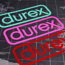 Durex Durex Personality Fun Sticker Luggage Notebook Decal Locomotive Decal
