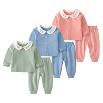 (Broken code clearance) baby Autumn suit for boys and girls children clothes 1-2 years old baby two-piece set autumn and winter