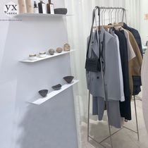 Clothing store display rack special bridal shop window Stainless steel floor-to-ceiling Nakajima shelf Womens clothing display rack hanging rod