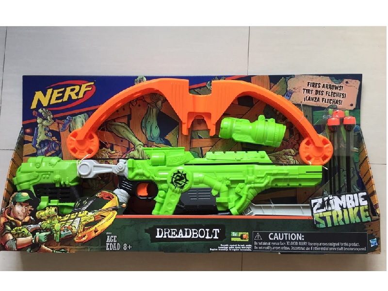 正品nerf僵尸系列 弩弓发射器 儿童玩具枪 橙机僵尸弓全新现货_7折