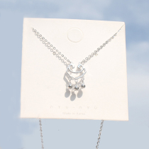 Long life lock necklace niche personality retro Chinese style safe lock pendant short choker fashion jewelry women