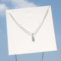 s925 sterling silver lightning necklace female tide ins Net red niche design light luxury choker choker Joker neck chain