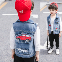 Childrens clothing boys cowboy vest Spring and Autumn Korean version of new childrens thin childrens baby vest girl baby