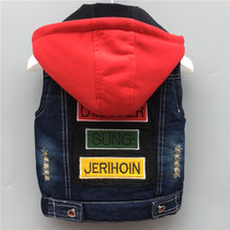 Childrens clothing boys plus velvet cowboy vest autumn and winter Korean version of new children big Children baby vest girl baby