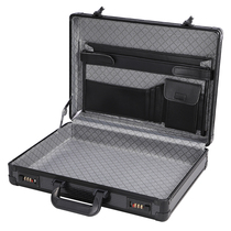 Aluminum alloy waterproof portable password box Document storage box Customs lock confidential box packing 15 6 laptop case