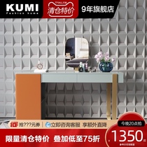 Clearance light luxury dressing table Modern simple bedroom dressing table Storage cabinet One-piece Italian extremely simplified makeup table with mirror
