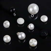 White pearl button shirt button Round decorative accessories Childrens clothes Chiffon wild mushroom cardigan button