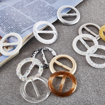 Scarf buckle corner buckle wild T-shirt buckle Scarf shirt t-shirt knotted buckle ring buckle day decoration buckle third-gear buckle