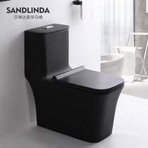 Shalinda Personality Matte Black Square Toilet Creative Home Toilet Ordinary Toilet 033