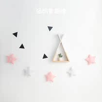 INS Nordic style fabric Star string hanging girl heart hanging ornaments childrens room tent bedmantle with decoration