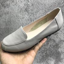 Brand withdrawal and clearance treatment 2023 spring soft solid soft leather leather female single shoes comfortable and anti-slip flat shoes
