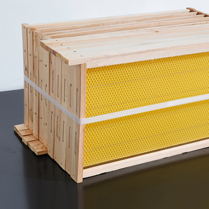 带框巢础10片装成品巢框全套蜂巢础杉木框架蜂箱中蜂巢框蜂具养蜂