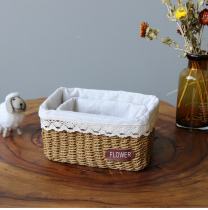 Pastoral style home storage box storage basket sundries snacks gifts hand storage box flower arrangement small flower basket