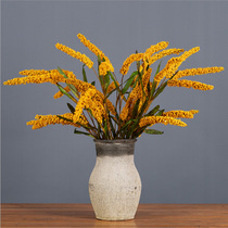 Homestay decoration big harvest cat tail Valley hand-made rice simulation Rice Rice ear decoration home simulation flower fake flower