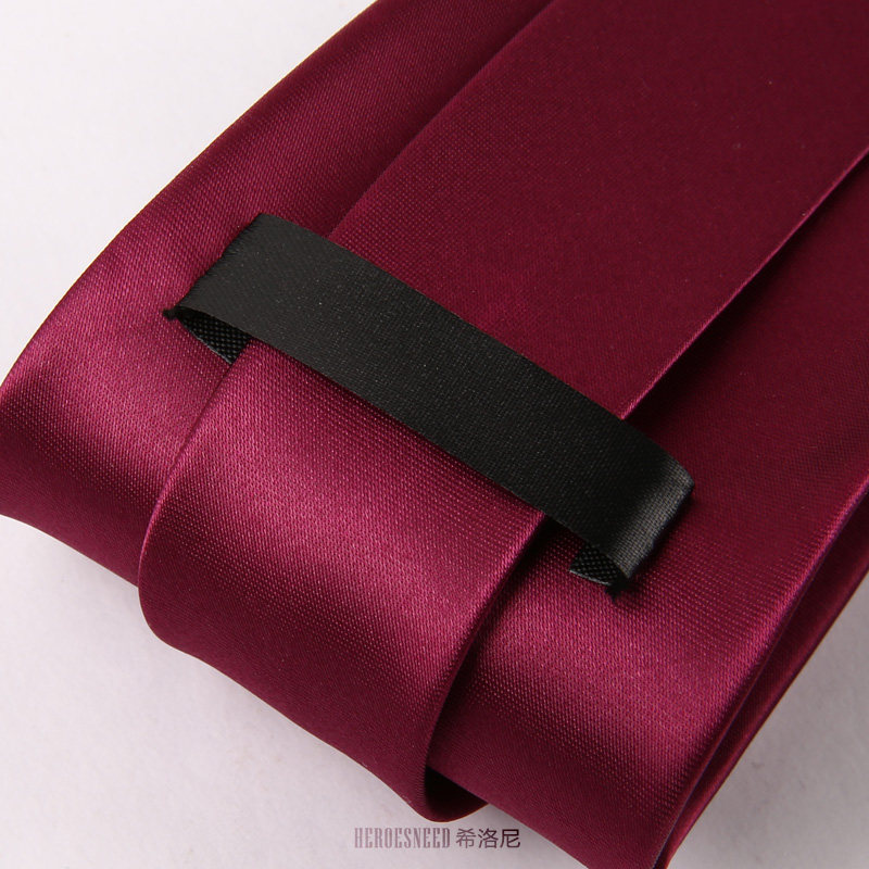 希洛尼hero酒红色8cm纳米领带男士 紫红色新郎商务正装结婚礼上班