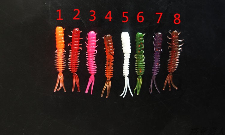 8 PCS Worms Fishing Lures Soft Plastic Worms Baits Fresh Water Bass Swimbait Tackle Gear