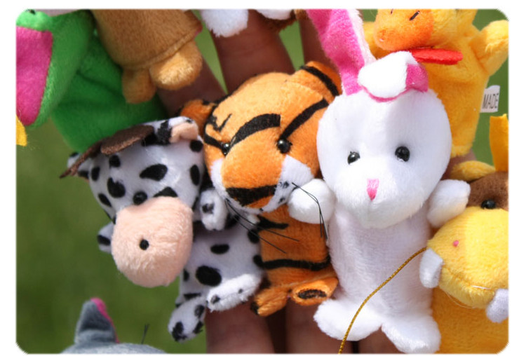 Мягкая детская игрушка 2套包邮迷你小动物指偶玩具手指玩偶宝宝安抚玩偶手偶幼儿园早教 Yu nuo