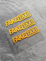 FAKE TAXI TAXI TAXI drift logo funny car stickers cross-border hot sale in Europe and the United States waterproof and hollow