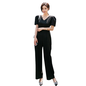 new V-collar fashionable wide-legged pants professional pants