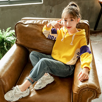Girls set autumn clothes 2021 New Korean version of foreign style childrens clothing fashionable childrens clothes girl two-piece tide