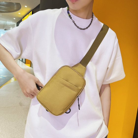 2023 new men's chest bag, canvas bag, crossbody bag, men's bag, single shoulder bag, Korean version, small backpack, casual shoulder bag 2023 new men's chest bag, canvas bag, crossbody bag, men's bag, single shoulder bag, Korean version, small backpack, casual shoulder bag